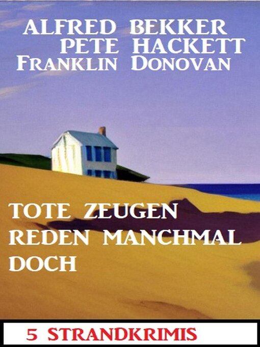 Title details for Tote Zeugen reden nicht by Alfred Bekker - Available